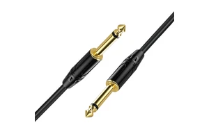 1m 6.35mm Male to Male Coaxial Stereo Audio Cable for Electric Guitar Bass Microphone Amplifier