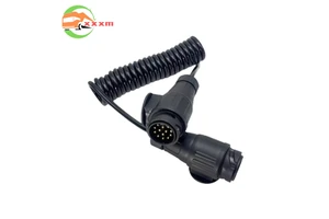 13 pin 7 pin trailer plug European Trailer Plug Cable - 600V Waterproof PVC Durable Truck RV Automotive Accessory
