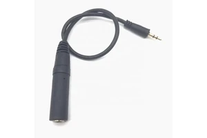 12inch 6.35mm Female 3.5mm Male 1/8 Stereo Gold Plated Jack Audio Cable for Guitar Piano Home Theater