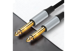 Best Selling 6.5mm Aux Audio Cable for Speaker Guitar Mixer Amplifier in Stock Nylon Braider 6.35 3m 5m 8m Mono Jack Aux Cable
