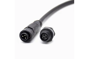 M12 Plastic Cable Connector 3 Pins Male Straight Aviation Plug Electrical Cable a Code