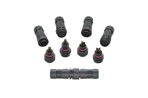 Assembly Cable Connector M12 M15 M16 M20 2~10 pin Male Female Electrical Waterproof Plug IP68 Solder Pin LED Connector