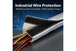 Nylon Hook and Loop Kevlar Durable Abrasion-resistant Wire Insulation Sleeve Cable Sleeve with velcro