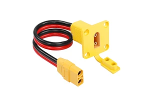 JYX Customizable 1ft 10AWG Copper Conductor PVC Panel Cable XT90 Male Plug Female Mount Wiring Harness RC Lipo Battery FPV Drone