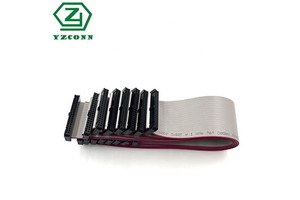 YZlink Factory Custom 8 To 64 Pin 1.25mm 2.45mm Wiring Harness IDC Flat Ribbon Cable For Cars Automotive 5mm Strip Wire Length