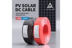 For H1Z2Z2-K Solar DC Stranded Red Cable 4mm2 1500V 12AWG IP68 UV Resistant Photovoltaic Wire Double XLPE Insulation Power Use