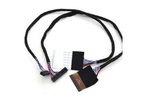 Custom Wiring Harness Electrical Copper Shielded Fi-X30h to Df14 51 Pin Lcd Lvds Cable Lcd Converter Cable