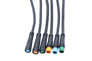 Waterproof Brass Contact Nylon Housing 2/3/4/5/6 Pin Wiring Harness Cable Optical Bafang Display Pin for Ebike/Motorcycle Parts