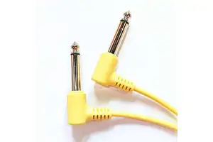 Customized 6.35mm Right Angle Guitar Patch Cable PVC Jack Effect Pedal Connector Instrument Cable
