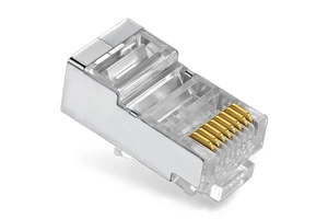DENIXI Factory Price 8P8C RJ45 Connector Metal Plating Shielding RJ45 CAT5 CAT6 for Connect Network