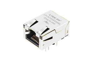 With LEDs 1000 Base-T Low-Profile Right Angle RJ45 Connector