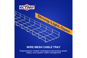 ECTRAY Quick-Install Pre-Assembled Load-Rated Reinforced Wire Mesh Cable Tray for Industrial Data Centers