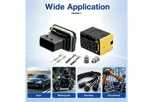 1-1564518-1/1-1564514-1 10 Pin Heavy Duty Waterproof Grease Resistant Durable Headlight Wiring Harness Socket