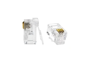 RJ45 RJ11 RJ9 RJ10 4P2C 4P4C Plug Telephone Line Connector with Copper Contact PC Housing