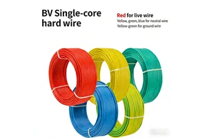 THHN 1-4 AWG Solid Copper Building Wire - BV 450/750V PVC Insulated Single Core Power Cable for Residential Wiring