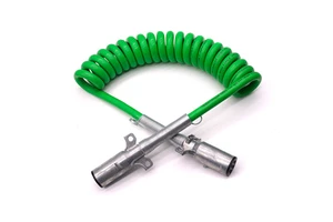 7 Wire Trailer Cable Wire Trailer Plug InLine Power Coiled Cord for Tractor Truck Volvo Light Extension