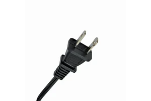American Standard 2-pin Rubber Cable Wire NEMA WN201 2 Prong Plug Appliance Power Tool Cord