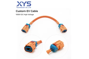Customizable 2-Core 1000V DC High Voltage Connector Harness EV HV Cable Assembly with HVIL IP67 Rated for New Energy Vehicles