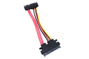 Cantell SATA 15 to 7 Pin Male to Female Data Power Cable SATA 22Pin Male to Female Extension Cable for HDD GPS