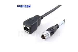 M12 Connector 4PIN X Code Male to RJ45 Ethernet Female Connector Industrial Ethernet Ethercat Communication Cables CAT6