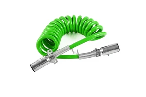 Hot Selling Trailer Spiral Wire Assembly 7 Way Plug Electrical Green Cord Cable for Truck Tractor Trailer