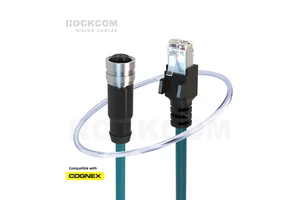 1M Standard M12 A-Coded 8Pin Female to RJ45 Gigabit Ethernet Cable IP67 Industrial Camera Congex Cable 84901-0102