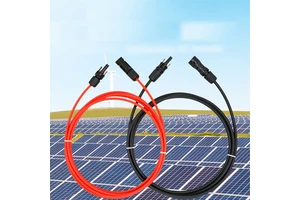 Red Solar Extension Cable 4mm2 6mm2 4mm 6mm Black PV Connector Power Cables 1000V 1500V Solar Panel Cable with Copper Conductor