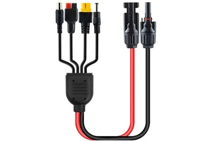 4-in-1 Solar Adapter Cable With Solar Panel Connector to XT60 30A DC7909 DC5521 Extension Cable 12AWG for Energy Storage System