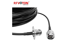 Factory 50 Ohm N Male Plug to N Type Female Flange Panel Mounting RG58 RG223 RG316 RG174 LMR300 LMR400 5D-FB RF Pigtail Cable