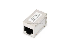 Linkwylan Full-Shielded CAT6A Ethernet Adapter RJ45 Female to RJ45 Female Connector Network Modular Coupler