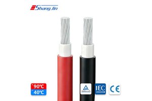 ShangJin PV Photovoltaic DC Cable XLPE Insulation 6mm2 AC1000V Low Voltage Tinned Copper IP68 Waterproof 500m Roll Solar Power