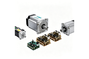 Low-Voltage DC Servo Motor Kit 24V/48V Brushless 100W-2kW Pulse/RS485/CAN Drive IP65 Stainless Steel Gear IE4 Efficiency