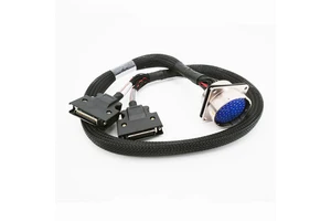 Custom Multi-pin Circular Connector Wire Harness with Braided Shielding | Industrial Grade Cable Assembly