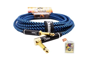 AMASON HOT SELL SRADIO BRAND Guitar Instrument Cable 10 Foot, Right Angle TS to Straight