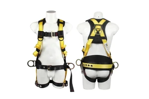 CE 5 Point Full Body Safety Harness Belt Support for Electrician Lineman Rescue Work Aluminum Buckle and Back Pad
