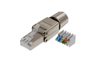 Shielded Toolless Cat6A RJ45 Connector Field Tool-free 8p8c Cat6A RJ45 Plug With Screw
