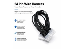 Customizable 24 Pin Dual Row Connector Wire Harness Cable Assembly Electronic Wire For PC Motherboard