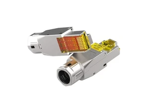 Enmane RJ45 Modular Connector Shielded Ethernet Network Zinc Alloy Plug for Cat8 Cat7 Cat6A Cat6 Ethernet