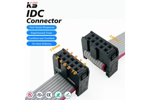 OEM&ODM IDC Connector Customizable Length 2.54 Pitch 2*5 10 Pin Gray Flat Ribbon Flexible Cable Assembly