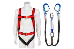 4.5cm 2m Working at Heights Construction Line Man Safety Industrial Harness With Safety Harness PET Material
