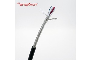 DMX-512 Control Cable Instrumentation Twisted Pair 24AWG 120 Ohm Impedance RoHS PVC Jacket Braid Shielding Bare Copper Black
