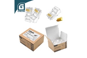 Gcabling Ethernet RJ45 Conector Cat5e Cat6 Pass Through 8P8C Modular Plug UTP Insert Cat 6 RJ45 Connector