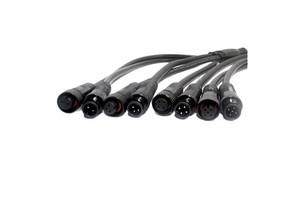 Custom Cables M12 Injection Waterproof Cable Adapter 4-PIN Male/Female 150mm Length 220V Rated Voltage Flexible Copper