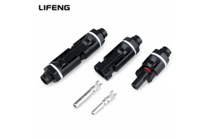 LIFENG DC 1000V/1500V 30A IP68 Male Female Panel Mount Bulkhead Solar PV Connector for Inverter Combiner Box Wire Connections