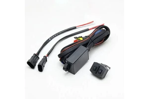 1set Motorcycles LED Spotlight Switch Fog Light Wiring Harness Relay Wire for Light with Flash Wireless Controller Switch