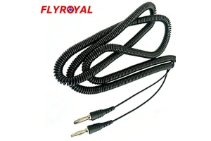 Coiled Banana Plug Test Lead Cable Assembly Flexible Spiral Cord for Industrial Electrical Testing