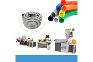 Single-screw Plastic Extruder for PP/PE Corrugated Pipe Automotive Wire Harness Cable Protection Tube Making 180-220kg/h