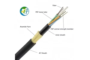 24-Core Wolf Kabel Fiber Optic FTTH Drop Cable Outdoor Armoured Anti Rodent ASU ADSS GYXTW PE Insulation