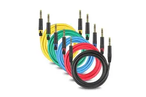 6.35mm Balanced Interconnect Line Double Male 1/4 Inch TRS Instrument Cable 6.35mm to 6.35mm Stereo Audio Cable for Guitar