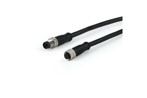 TT M12 Male Socket Shielded Wiring Harness 1M 2M 5M Cable Length with Brass Contact Material